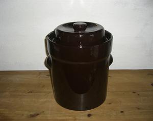 G�rkrukke med tryksten og l�g, 5 l